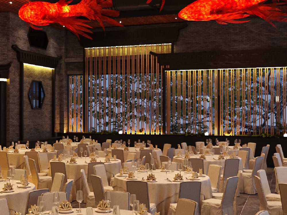 Private dining space at The Qing